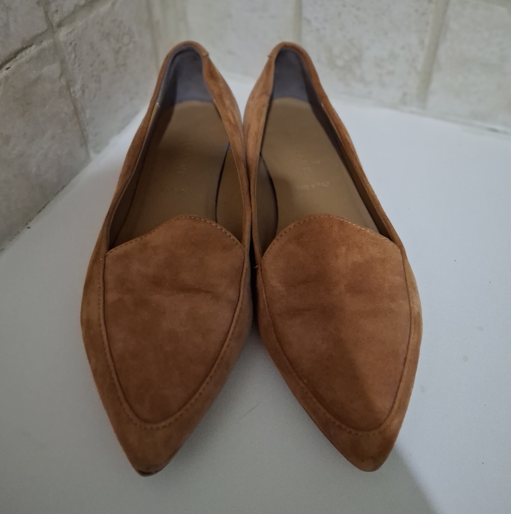 Everlane The Modern Tan Chestnut Suede Loafers Shoes Size 8